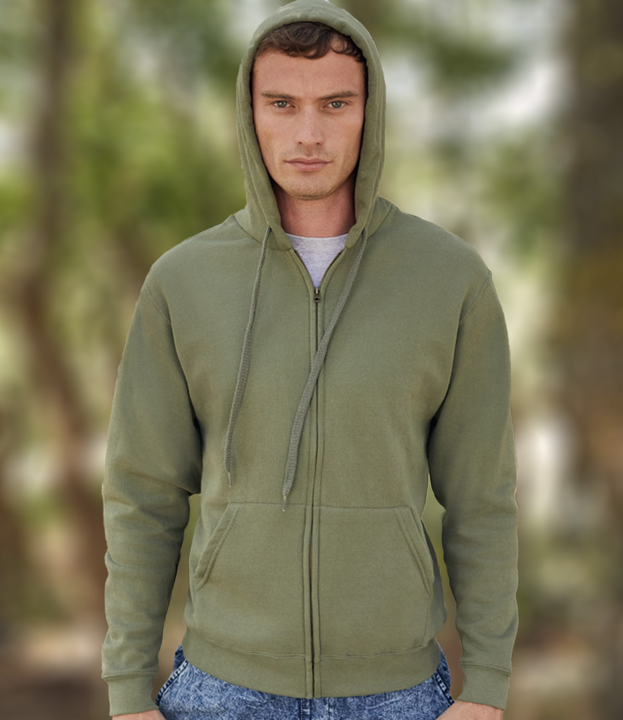 Fruit of the Loom Uni Blanc Veste zippée Sweat