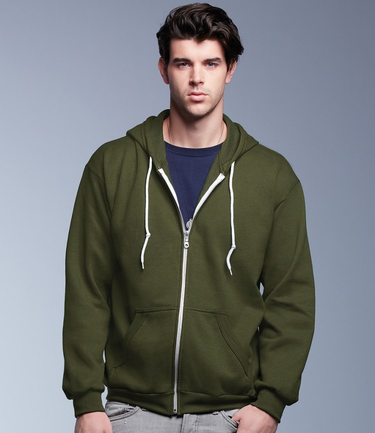 anvil full zip hooded sweatshirt