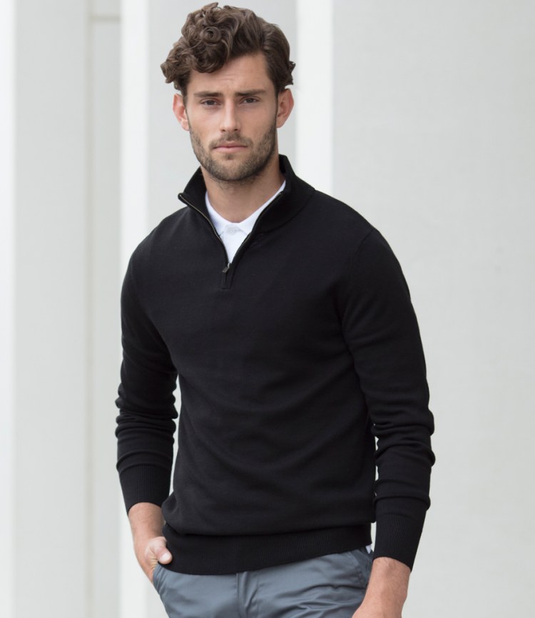 zip neck sweater