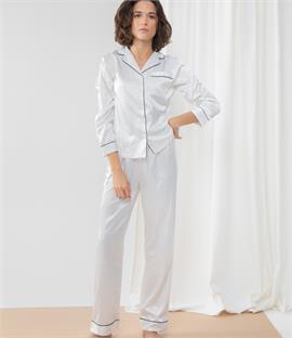Towel City Ladies Satin Long Pyjamas