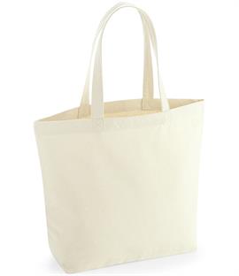 Maxi canvas shopper bag - Light beige