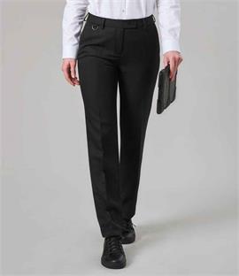 Ladies Tapered Leg Smart Trousers High Waist Pleated Office Work Casual  Pants  eBay