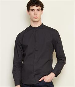 NEOBLU Bart Mao Collar Long Sleeve Poplin Shirt