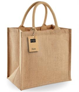 W452 Westford Mill Jute Base Canvas Tote XL Reusable Reusable Shopping Bag 