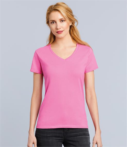 Gildan Ladies Premium Cotton V Neck T-Shirt - Fire Label
