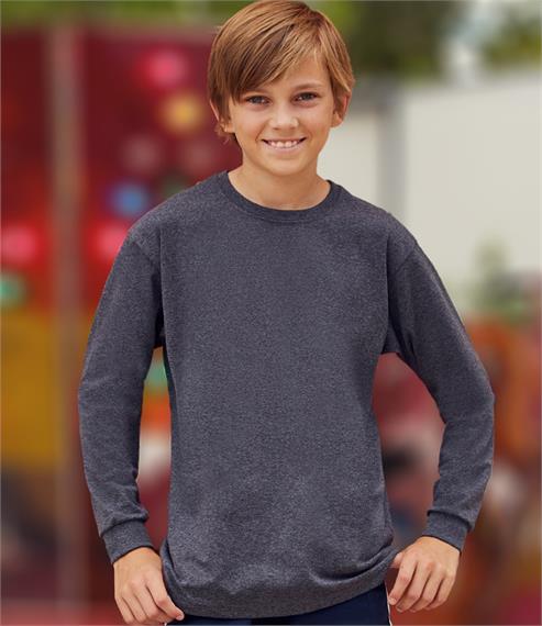Fruit of the Loom Kids Long Sleeve Value T-shirt - Fire Label