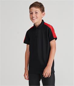 CLEARANCE - Finden and Hales Kids Contrast Panel Pique Polo Shirt