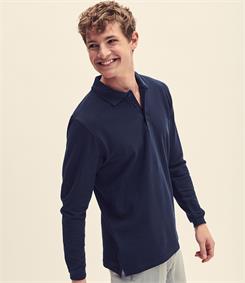 Fruit of the Loom Long Sleeve Pique Polo Shirt