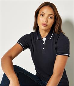 Kustom Kit Ladies St Mellion Tipped Pique Polo Shirt