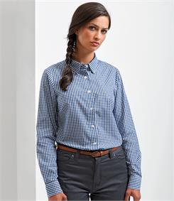 Premier Ladies Maxton Check Long Sleeve Shirt