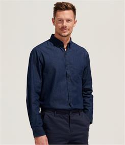 SOLS Barry Long Sleeve Denim Shirt