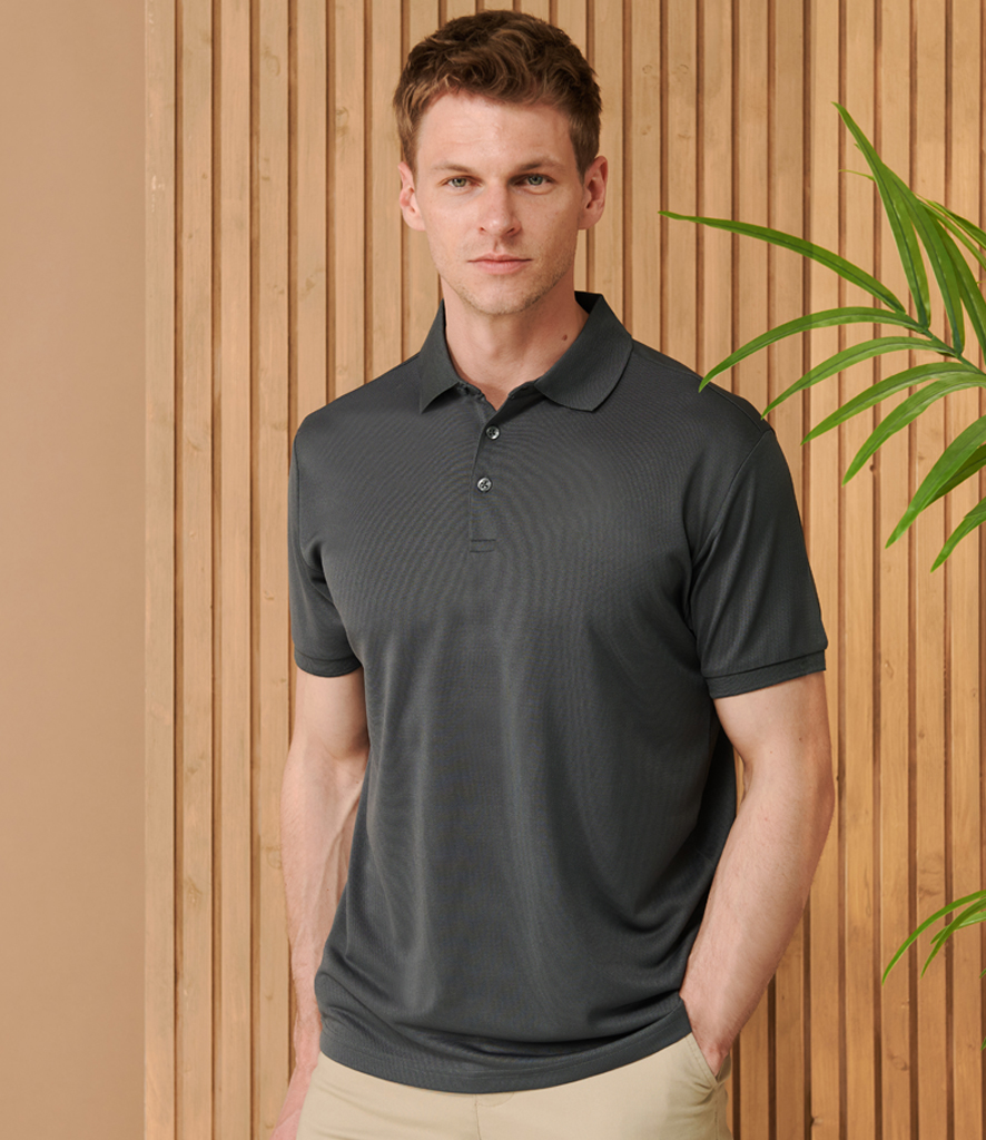 black polyester polo