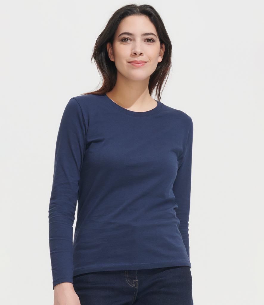 SOLS Ladies Imperial Long Sleeve T-Shirt - Fire Label