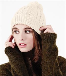 Beechfield Cable Knit Snowstar