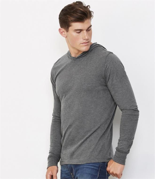 Canvas Unisex Long Sleeve Jersey Hooded T-Shirt - Fire Label