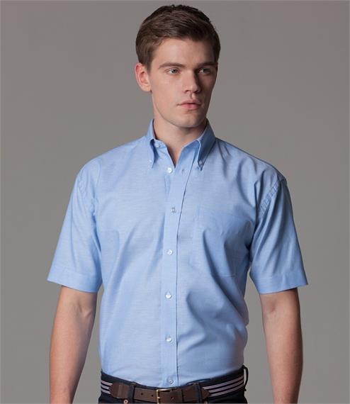 Kustom Kit Short Sleeve Workwear Oxford Shirt - Fire Label