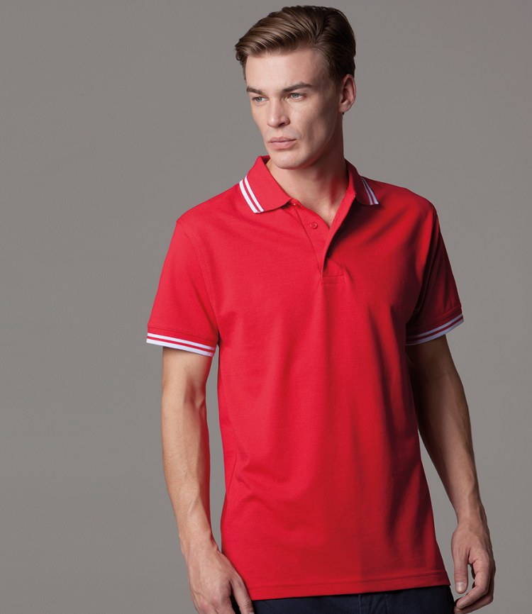 tipped pique polo shirt