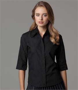 Kustom Kit Ladies 3/4 Sleeve Continental Blouse