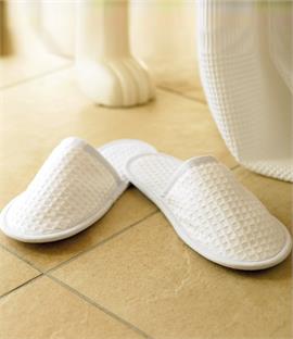 Towel City Waffle Mule Slippers