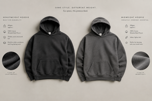 Heavyweight vs. Midweight Hoodies: Which GSM Is Right for Your Clothing Line?