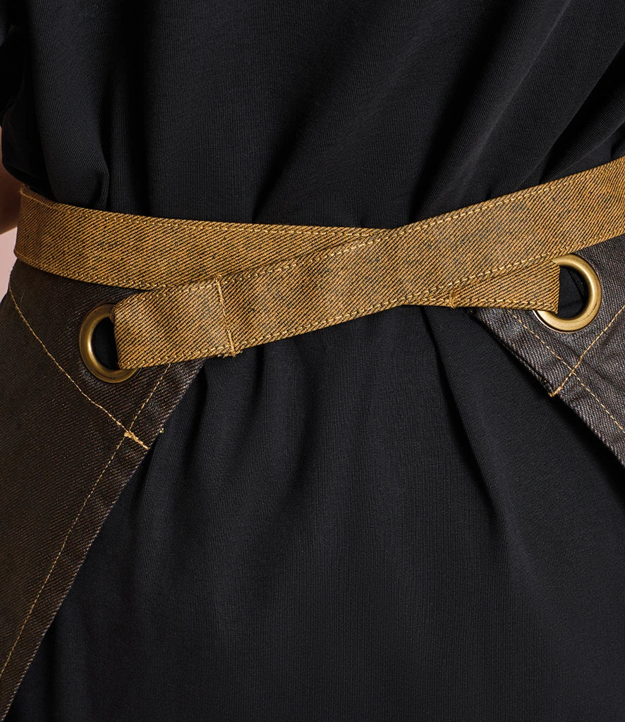 Black/Tan Denim