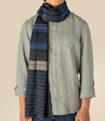 Blue Stripe/Brown