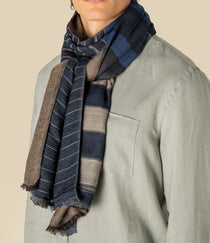 Blue Stripe/Brown