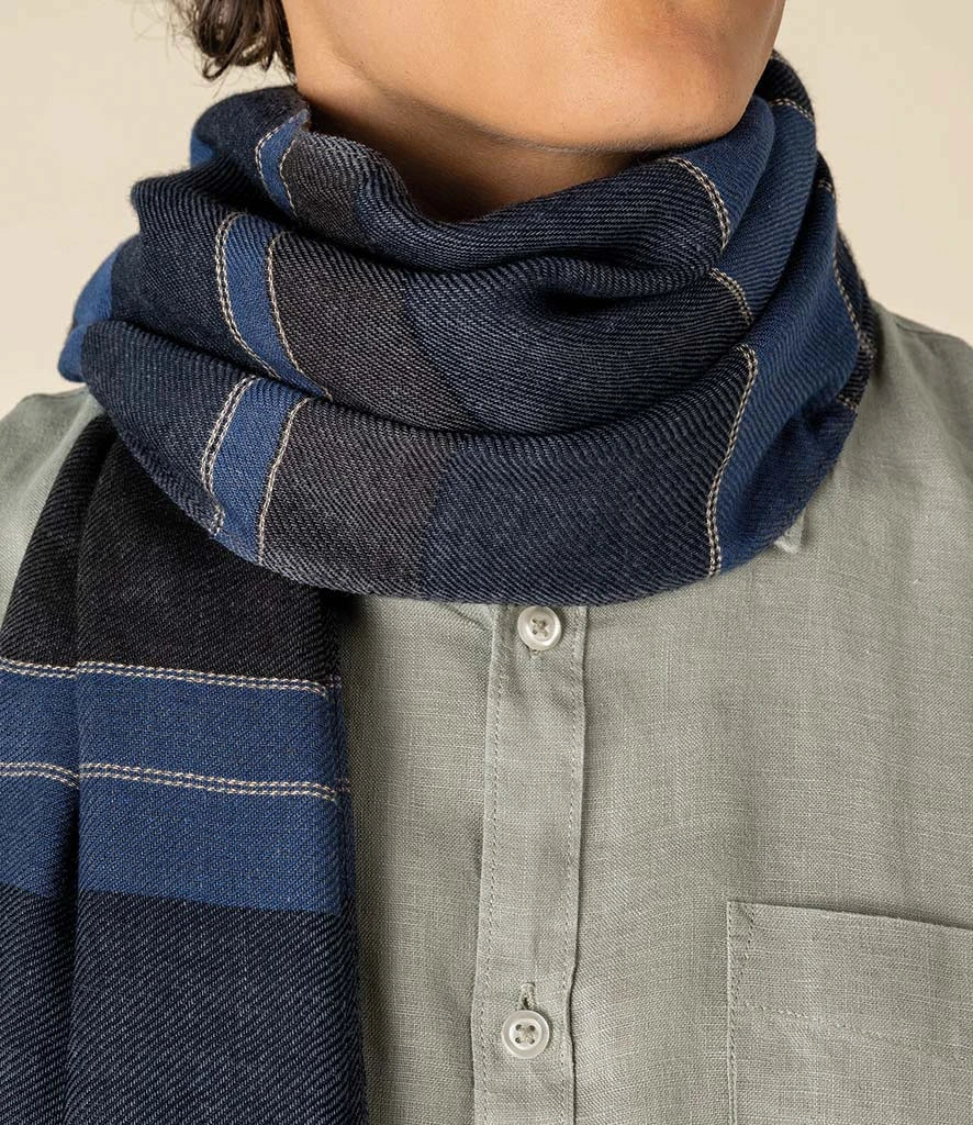 Blue Stripe/Brown