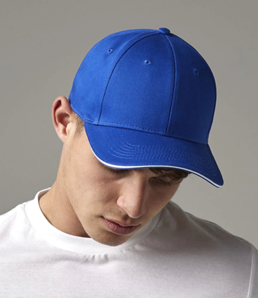 Beechfield EarthAware® Classic Organic Cotton 6 Panel Sandwich Peak Cap ...