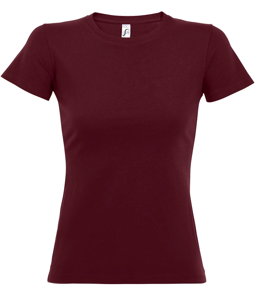 SOL'S Maglietta Da Donna Imperial Heavy – Cotone Pesante, Girocollo, Cuciture Laterali, Maniche Rinforzate