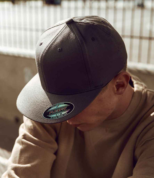 Flexfit 210 Premium Fitted Cap - Flat Visor, High Profile, Structured 6-Panel Design - View #9