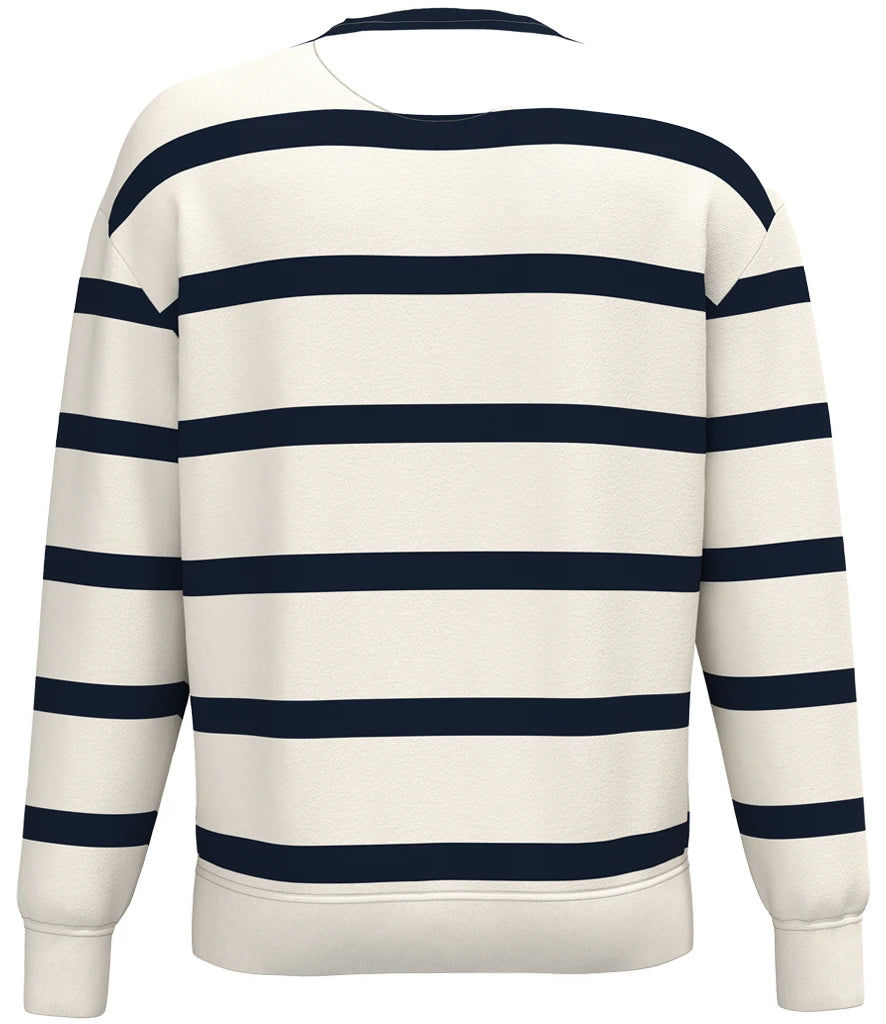 Ivory/Navy Stripes