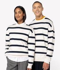 Ivory/Navy Stripes
