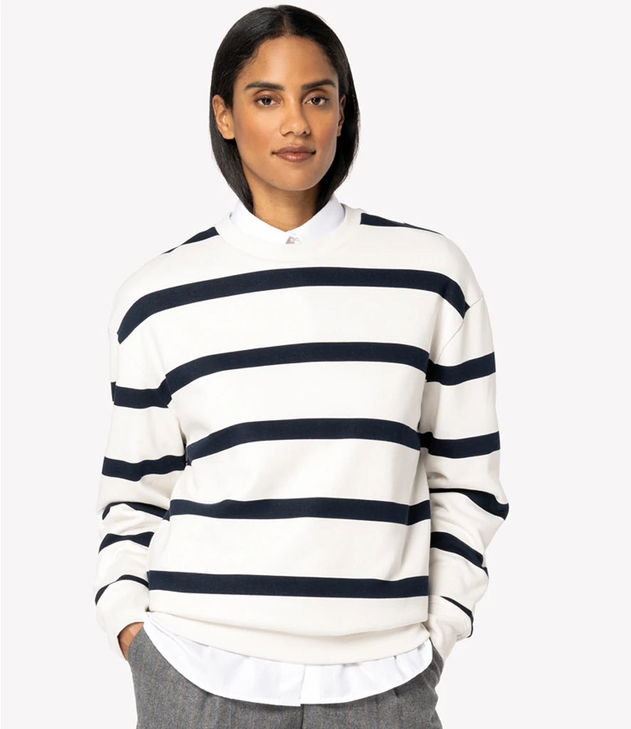 Ivory/Navy Stripes