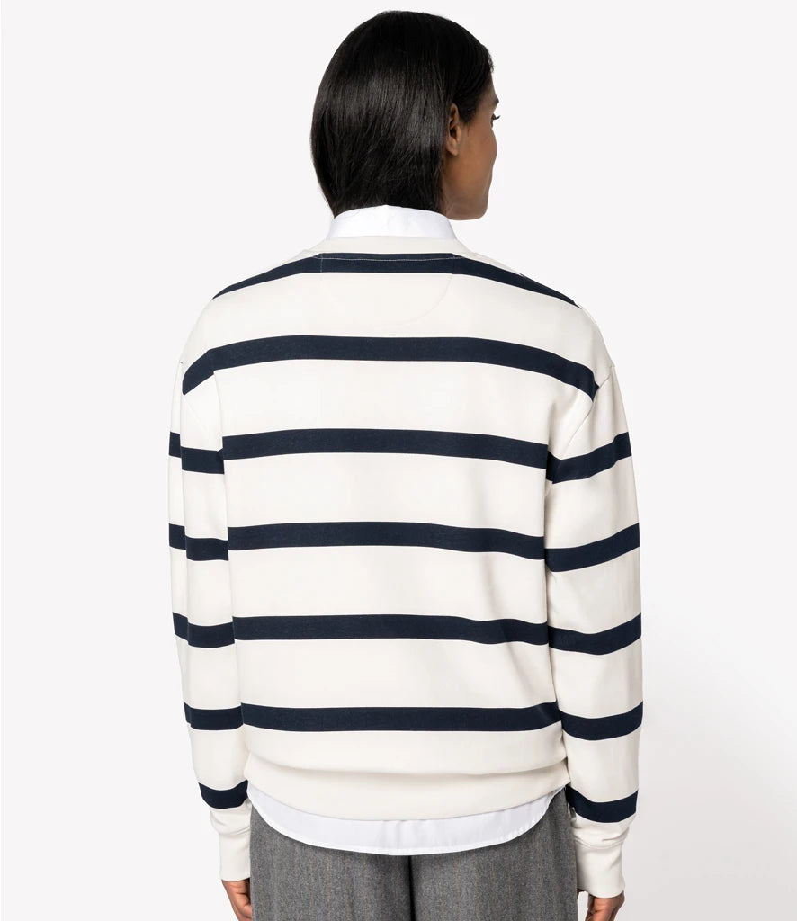 Ivory/Navy Stripes
