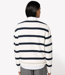 Ivory/Navy Stripes