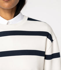 Ivory/Navy Stripes