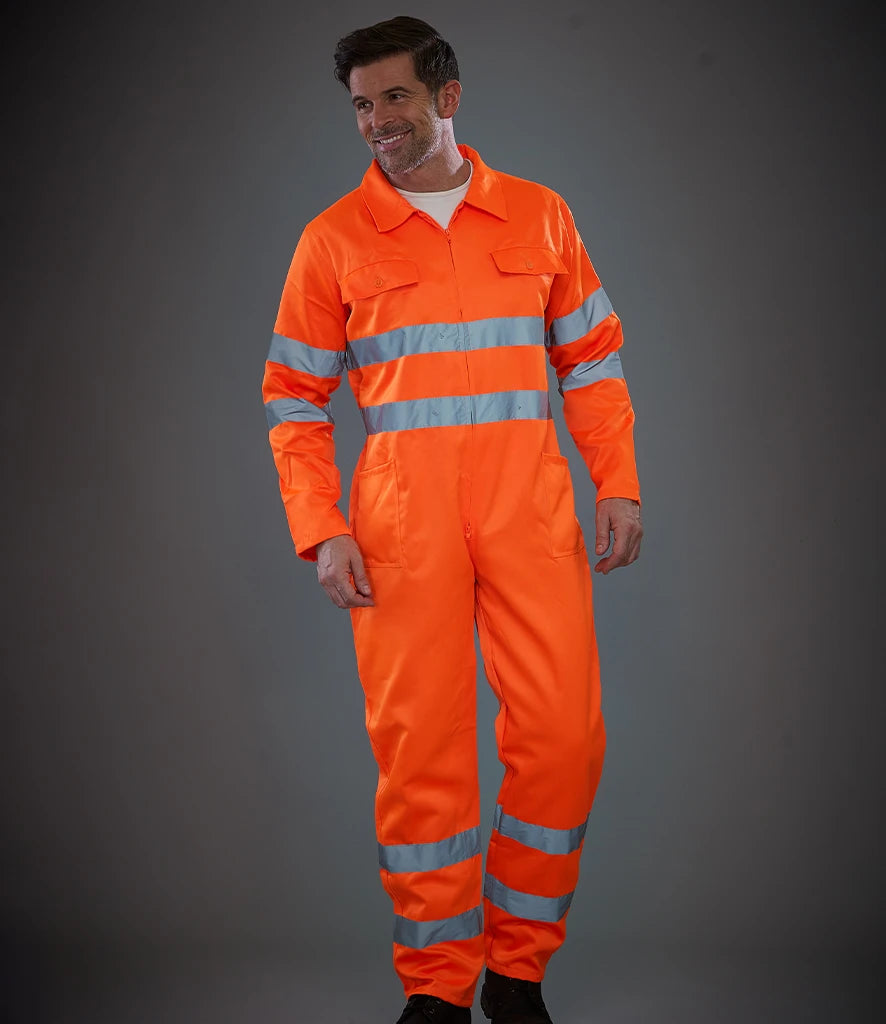 Yoko Hi-Vis Poly/Cotton Coverall – Fire Label