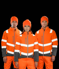 Fluorescent Orange/Grey