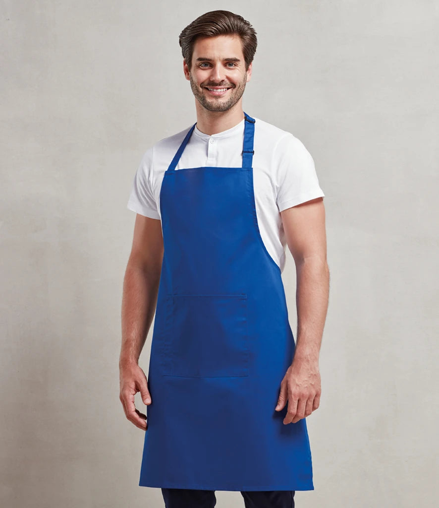 Premier 'Colours' Bib Apron with Pocket PR154 – Fire Label