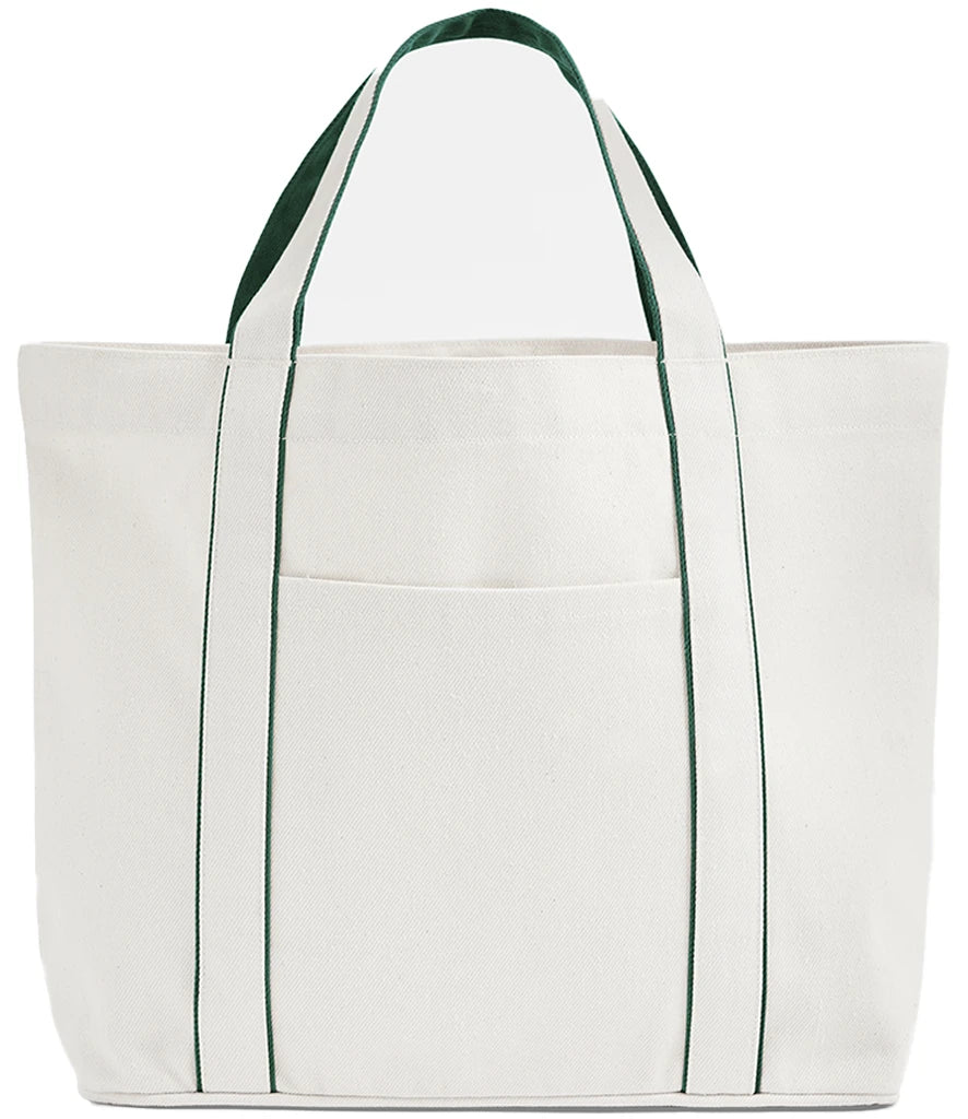 Soft White/Bottle Green
