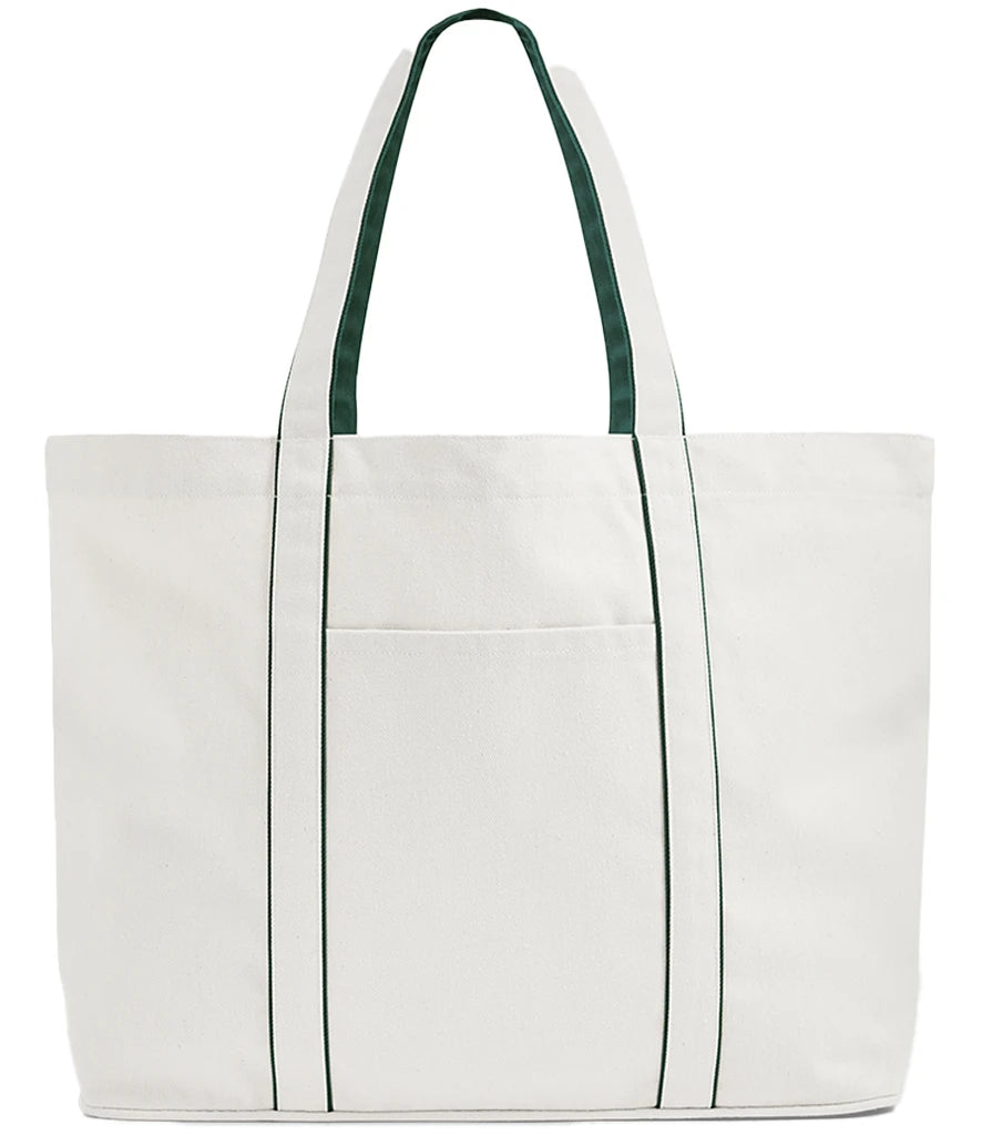 Soft White/Bottle Green