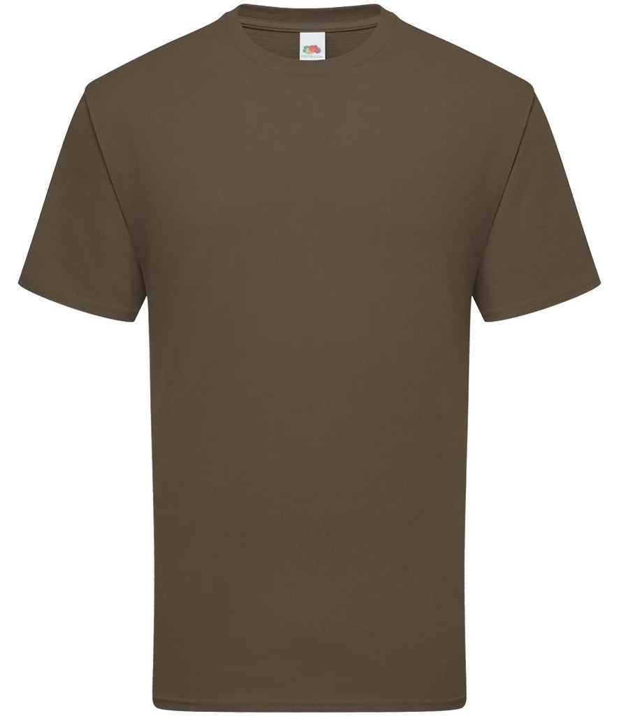 Fruit of the Loom Iconic T Uomo T-Shirt Nero L 100% Cotone Slim Fit