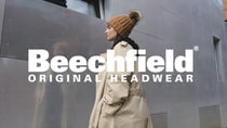 Beechfield Faux Fur Pop Pom Chunky Beanie